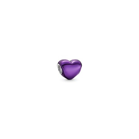 Charm Pandora Corazón Morado Metálico