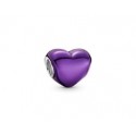 Charm Pandora Corazón Morado Metálico