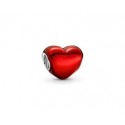 Charm Pandora Corazón Rojo Metálico