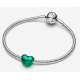 Charm Pandora Corazón Verde Metálico