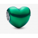 Charm Pandora Corazón Verde Metálico