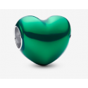 Charm Pandora Corazón Verde Metálico