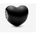 Charm Pandora Corazón Negro Metálico