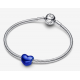 Charm Pandora Corazón Azul Metálico