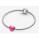 Charm Pandora Corazón Rosa Metálico