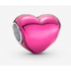 Charm Pandora Corazón Rosa Metálico
