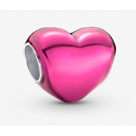 Charm Pandora Corazón Rosa Metálico