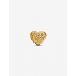 Charm Pandora Mini Corazón Textura Pavé
